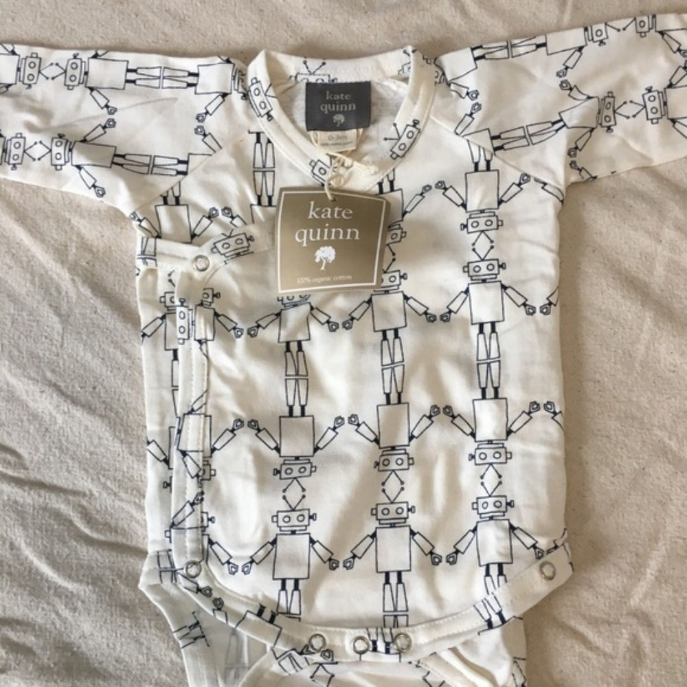 Kate Quinn Organics kimono onesie NWT